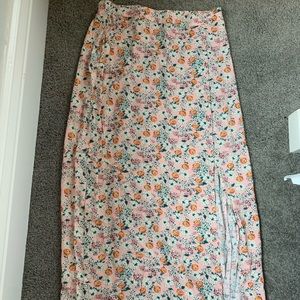 Floral midi skirt